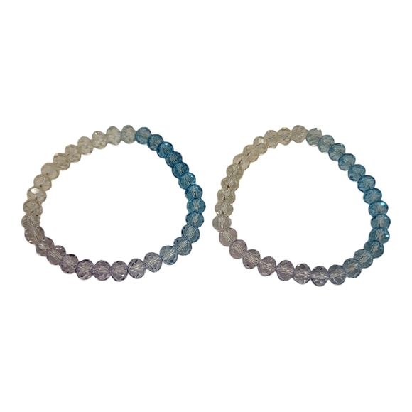 Elegant Multi-Color Beaded Bracelet Set Of Two - Picture 3 of 3